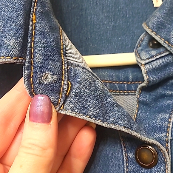 Free People long-sleeved mini "Dynomite Denim Shirtdress", size small. - Picture 16 of 16